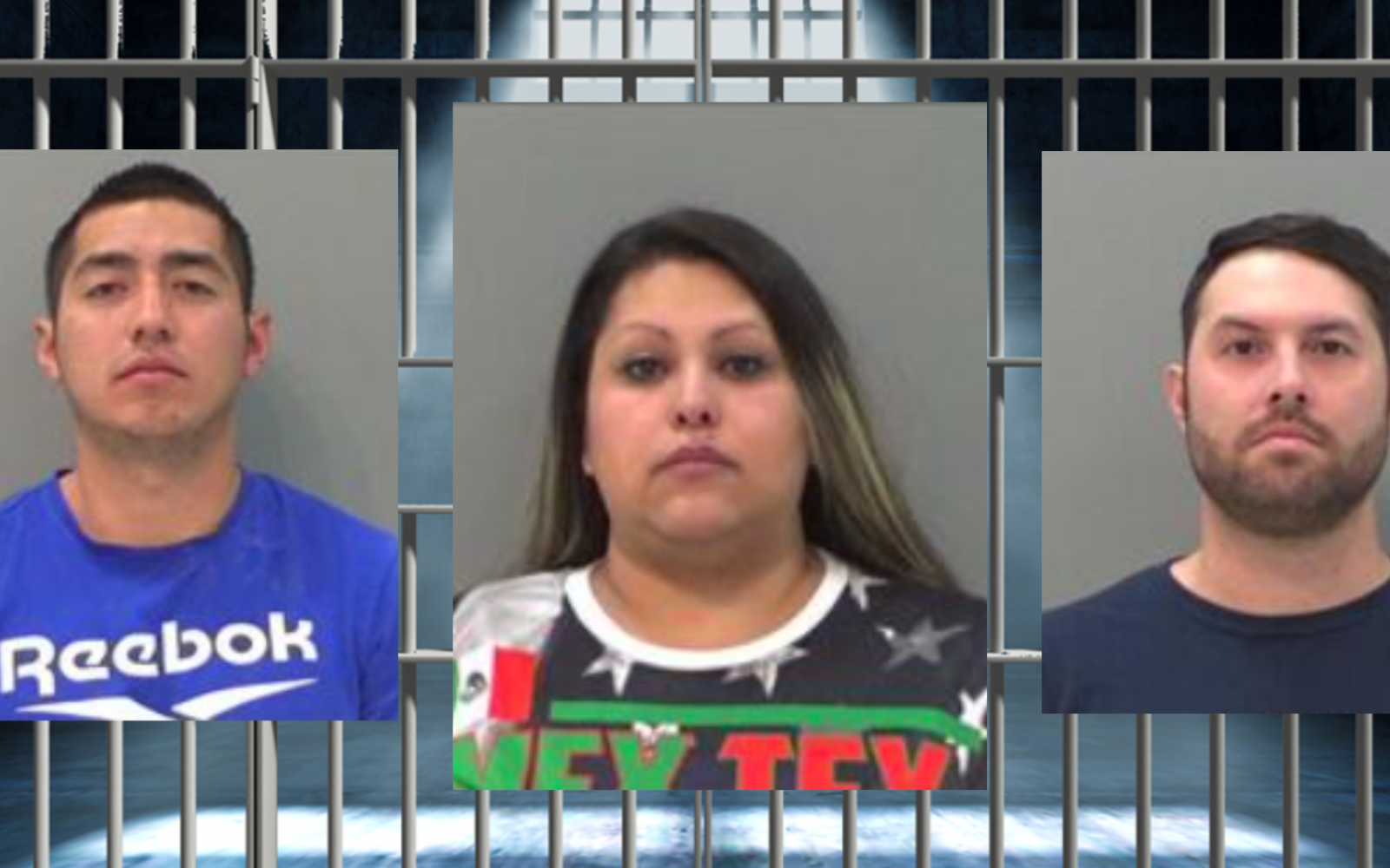 Juan Grimaldo (L) Maura Martinez (M) Justin Jones (R)