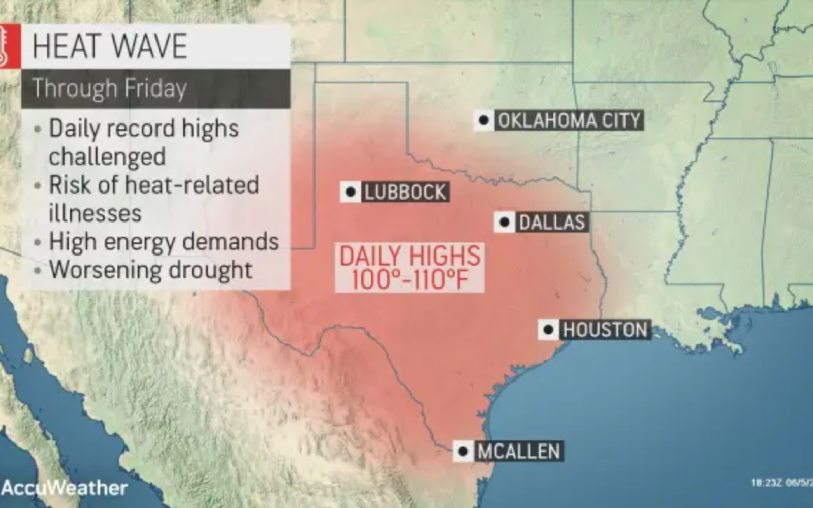 Heat Wave Graphic 6/6/2022 (Contributed/accuweather.com)
