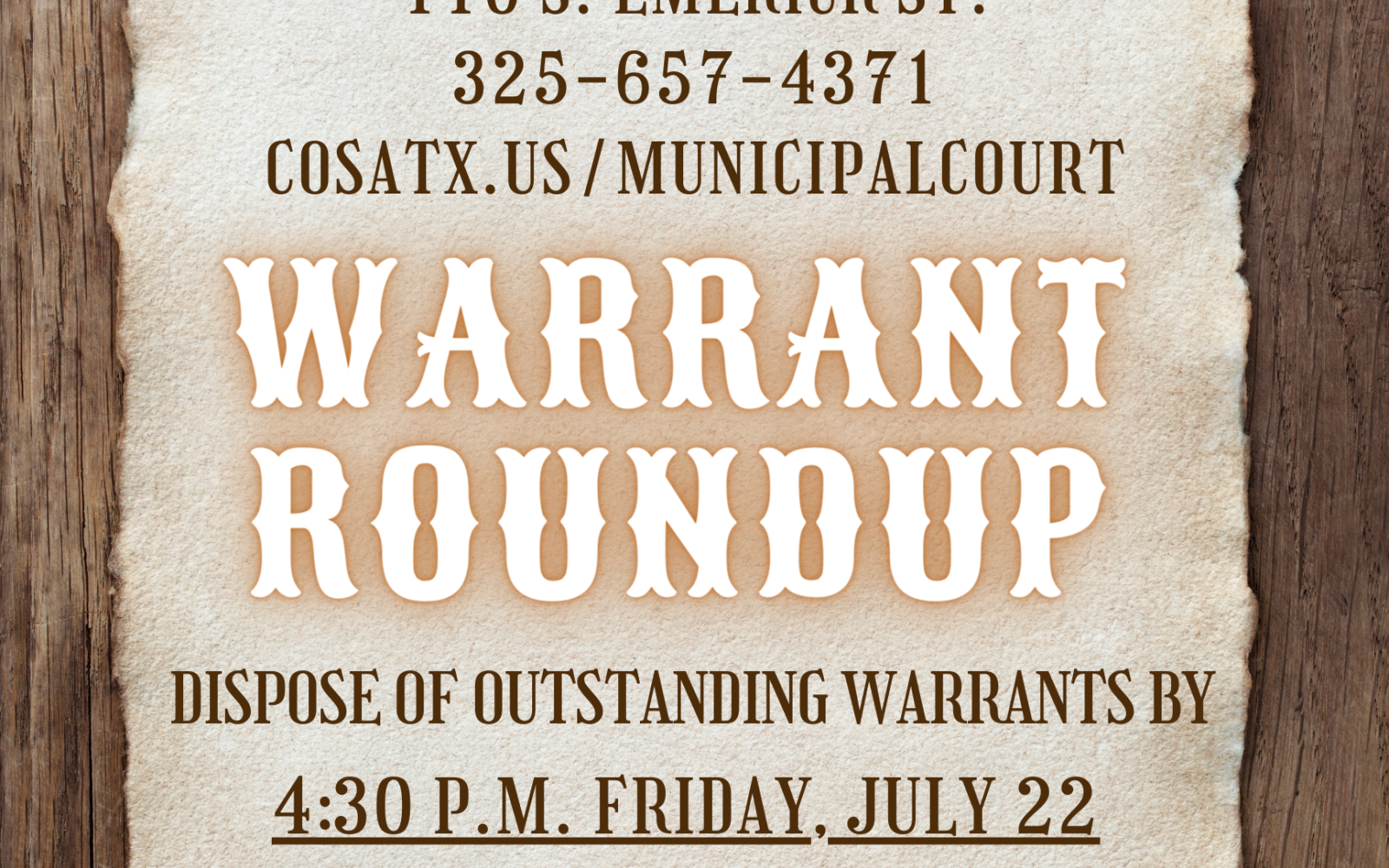 2022 San Angelo Municipal Court Warrant List (Contributed/COSA)