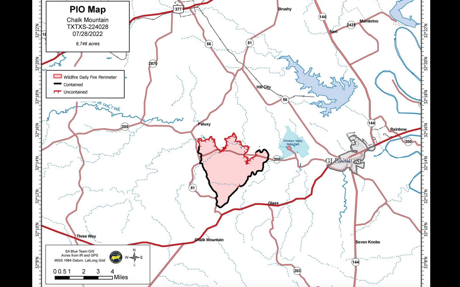 Chalk Mountain Wildfire 7.28.22 (Contributed/Lone Star Incident Management)