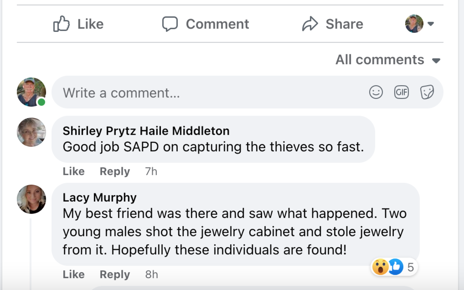 Facebook Screenshot SAPD Northside Walmart Shooting 7/22/22 (Contributed/SAPD Facebook)