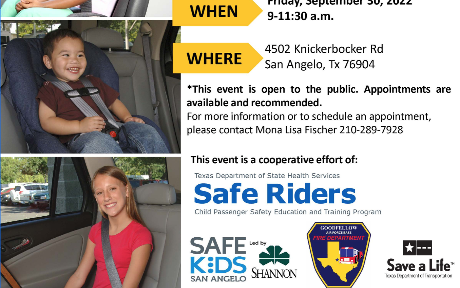 Child Safety Seat Checkup (Contributed/TxDOT)