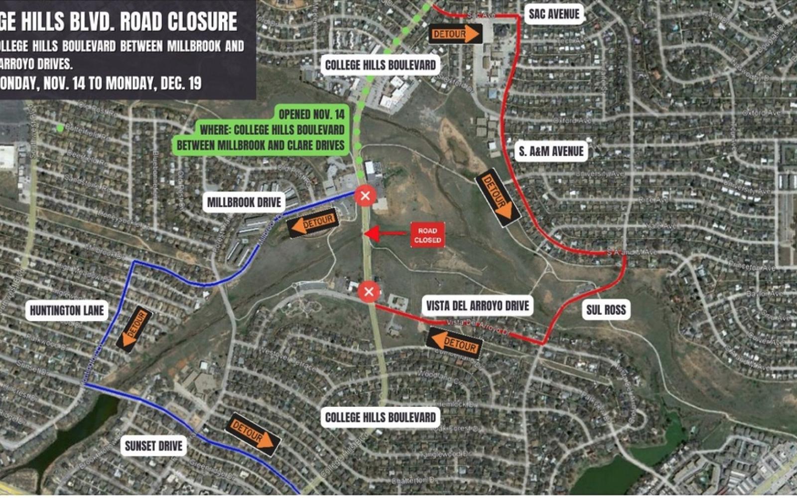 College Hills Red Arroyo Detour 11.16.22 (Courtesy COSA)