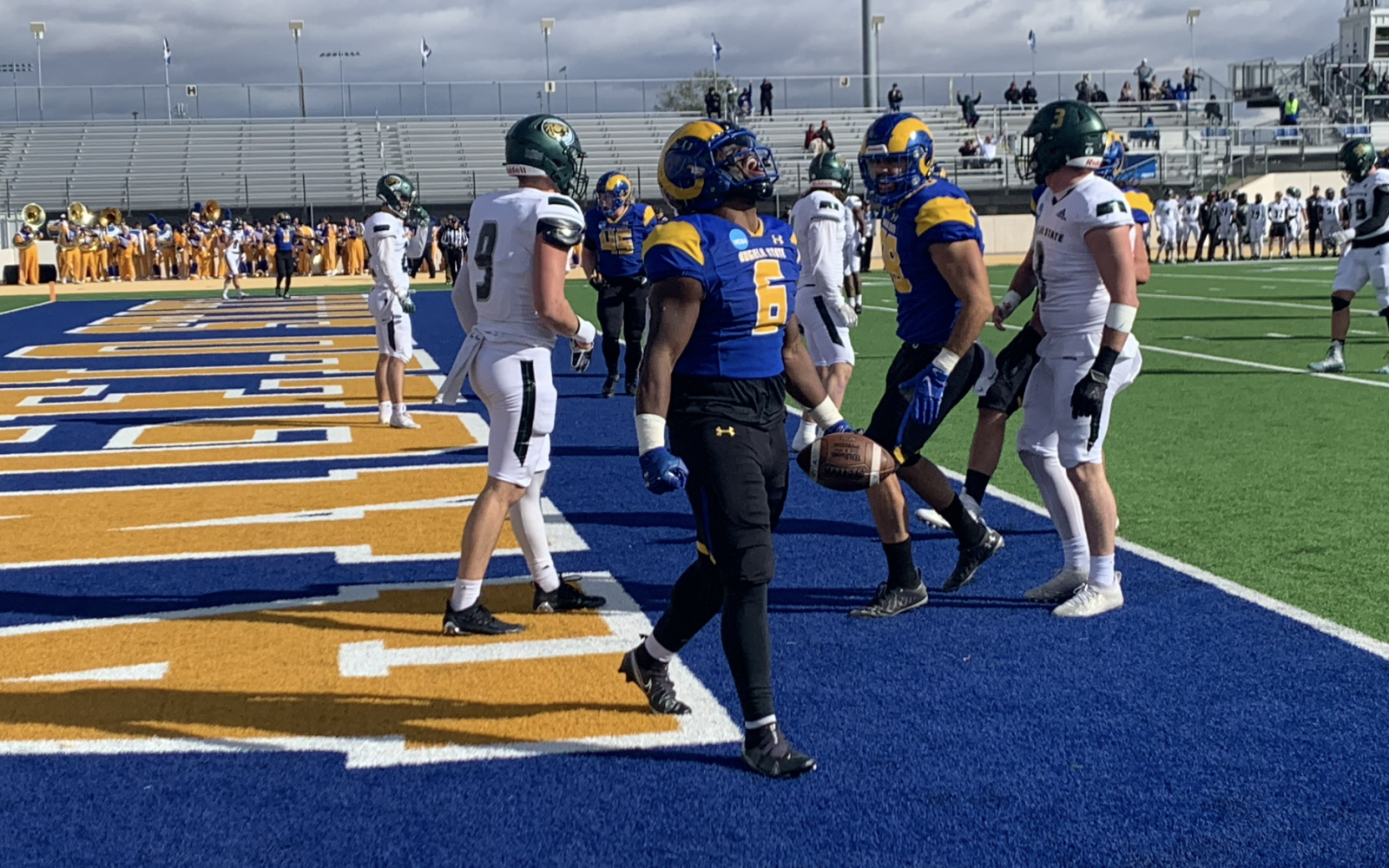 ASU's Nate Omeyabu III scores before the half