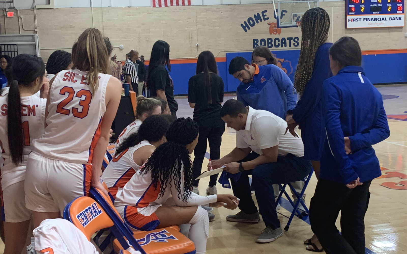 Coach Geter and the Lady Cats