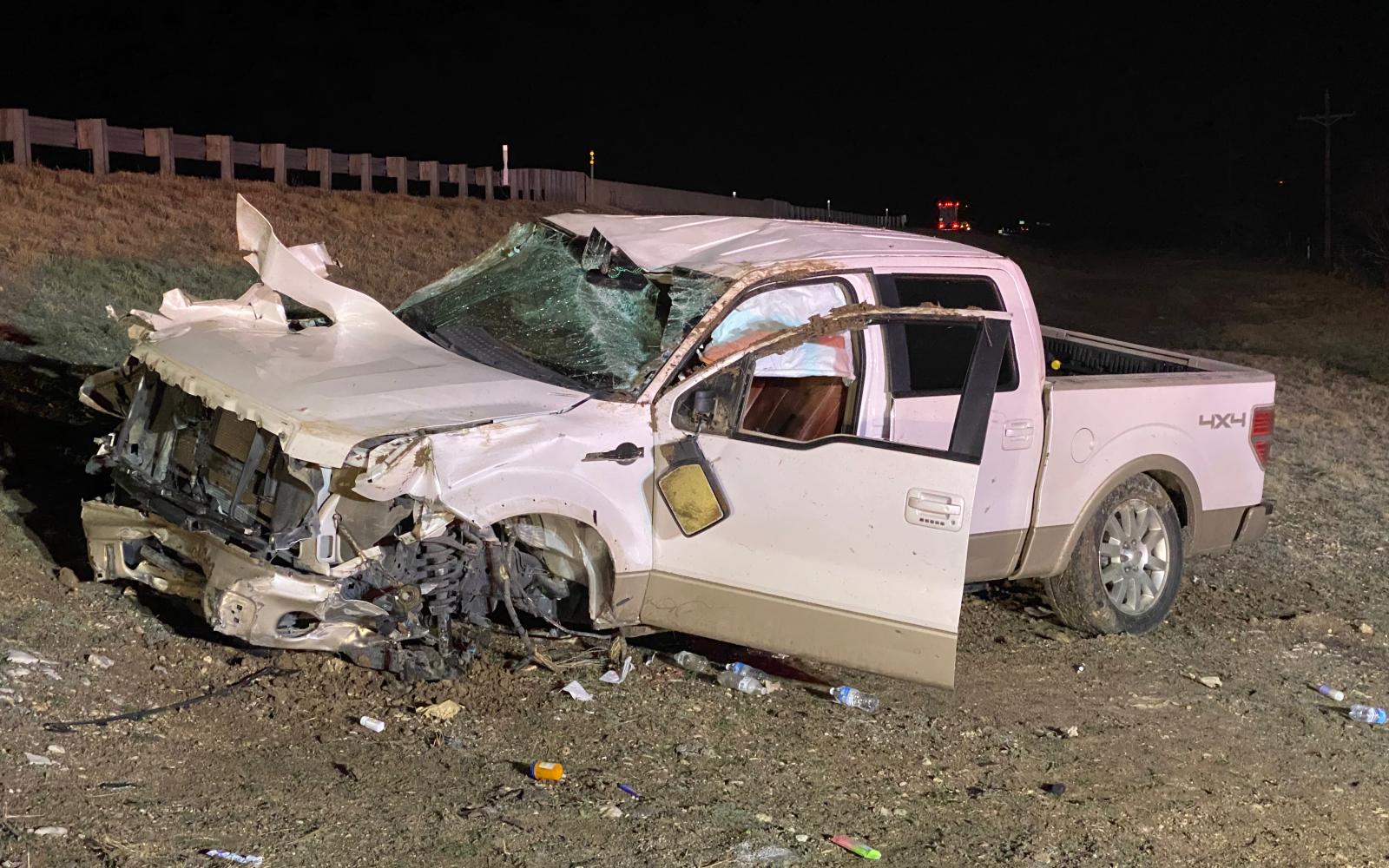 Driver walks away from high speed rollover on US 87