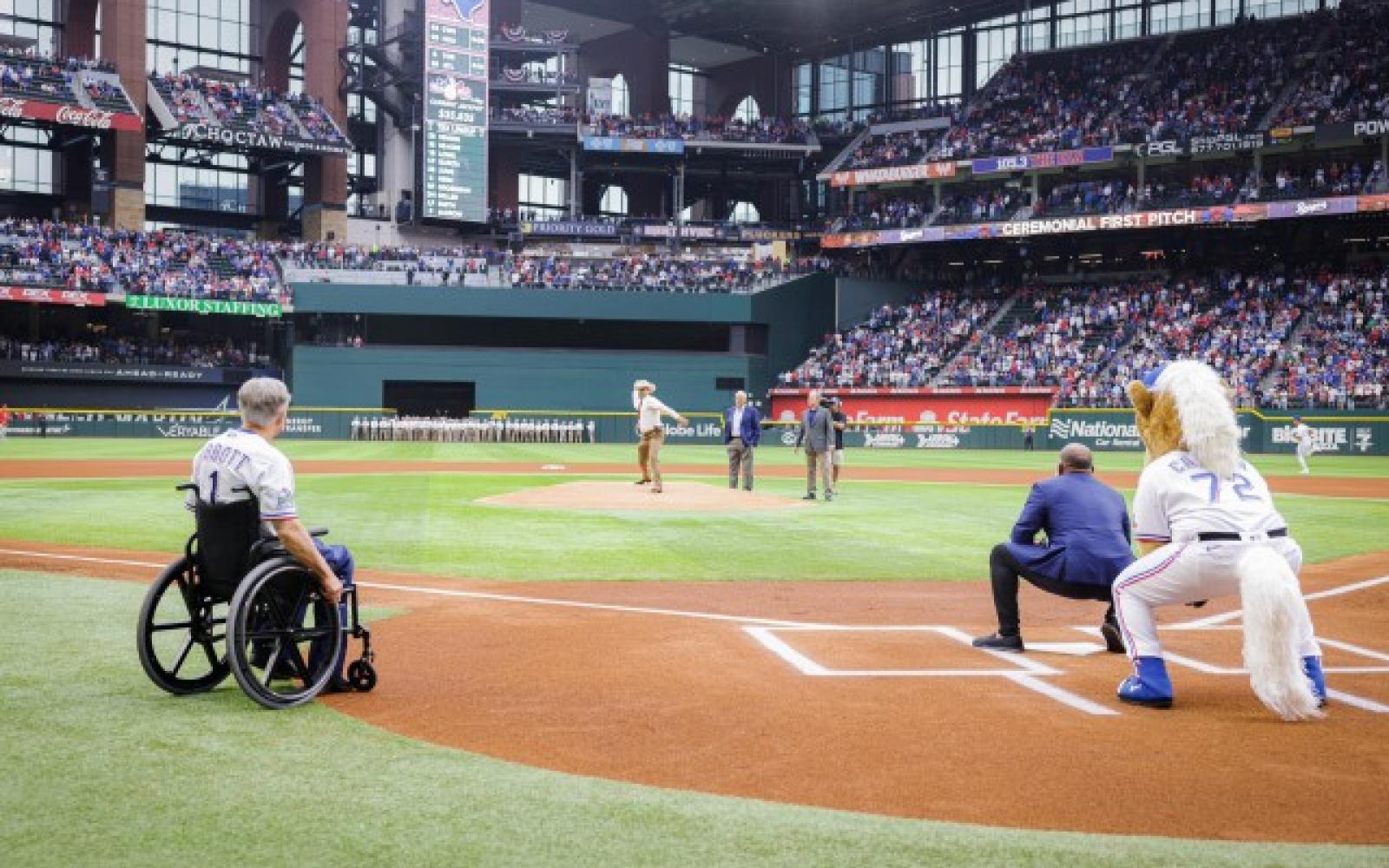 MLB Opening Day Gov Abbott Texas Rangers (Courtesy/gov.texas.gov)