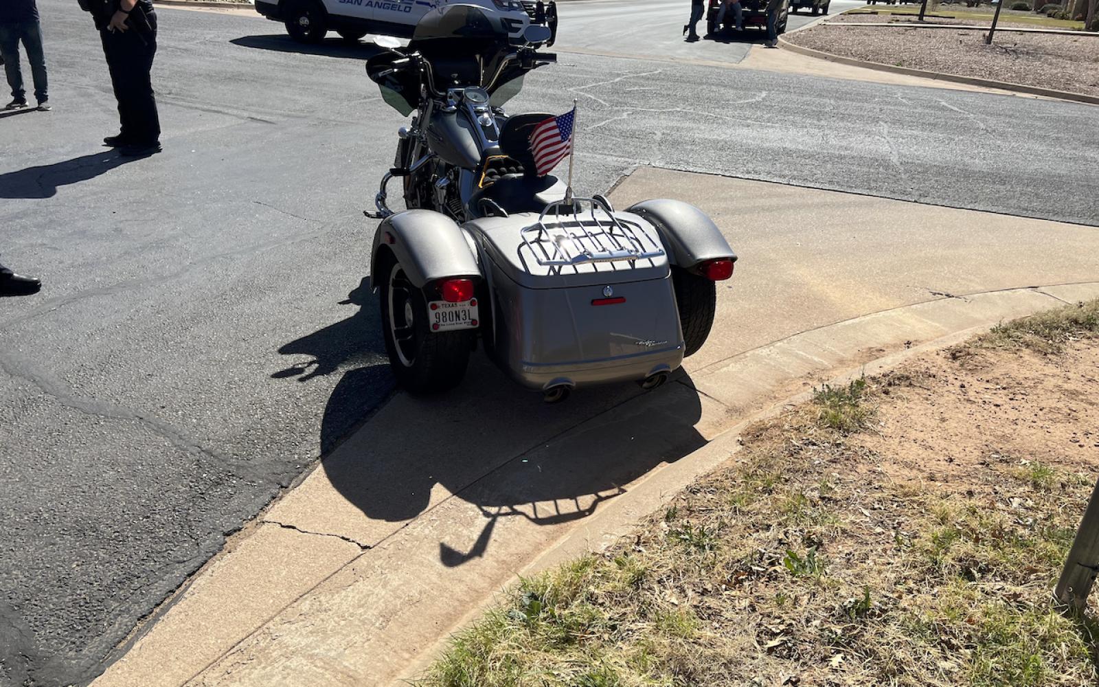 Trike clobbered by Toyota Supra on March 5, 2023