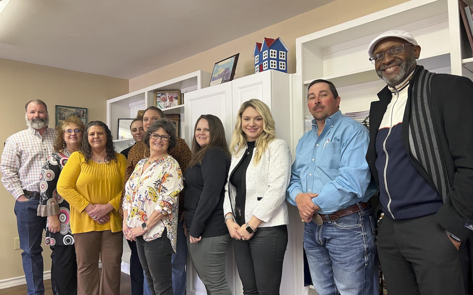 The Concho Valley Home for Girls directors and officers (and some from the WTBR, too): Jeremy Vincent, Aleesa Webb, Terry Dry, Brittany Jones, Kassie Coffey, Joanne Rice, Gayla Thornton, Audrey Kothmann, Wade Kirkwood, and Mike Childress.