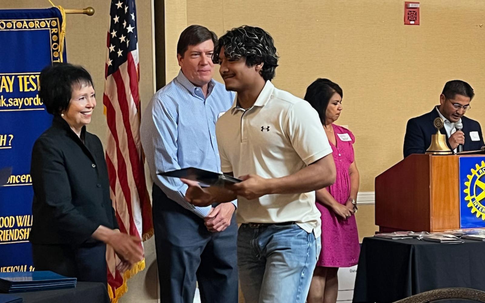 Lake View High School Ricardo Ramirez '23 is introduced. Ricardo is a Top 25 graduate of Lake View.