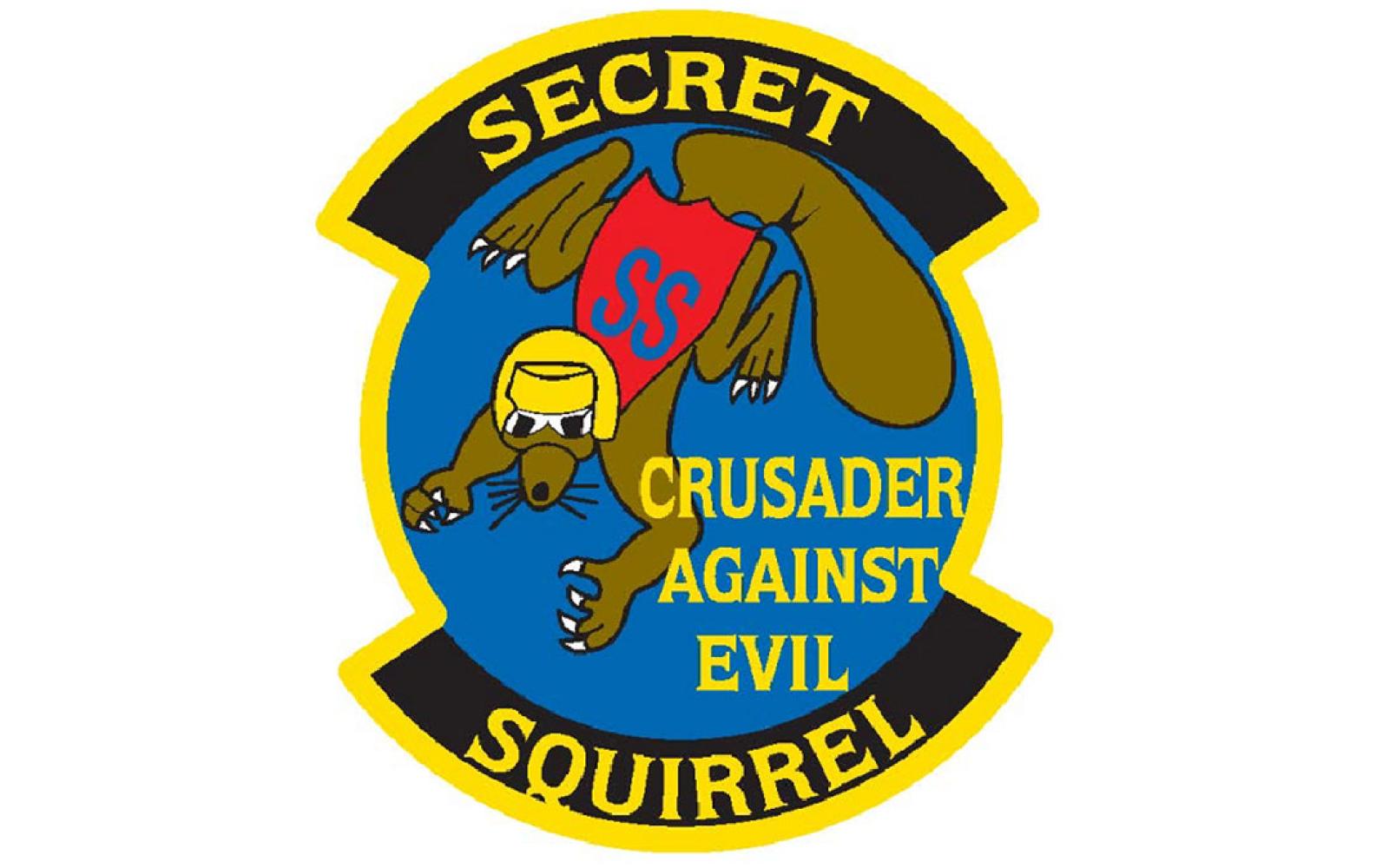 The Secret Squirrel patch worn by aviators from the 2d Bombardment Wing during Operation Desert Storm