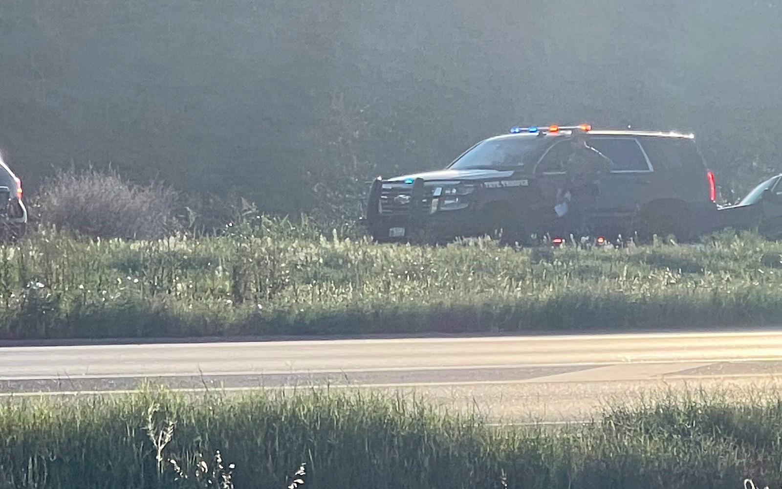 At least one person was rushed to the ER at Shannon following a high speed crash on US 87 at FM 2105 in Grape Creek Wednesday afternoon, May 24, 2023.