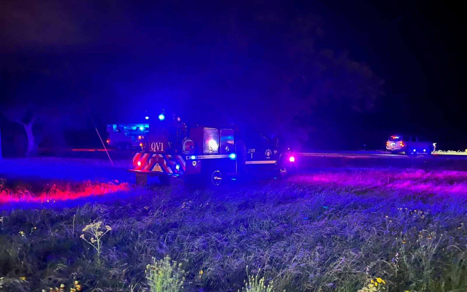 Downed Power Lines and Grass Fire Closes US 87 North of San Angelo