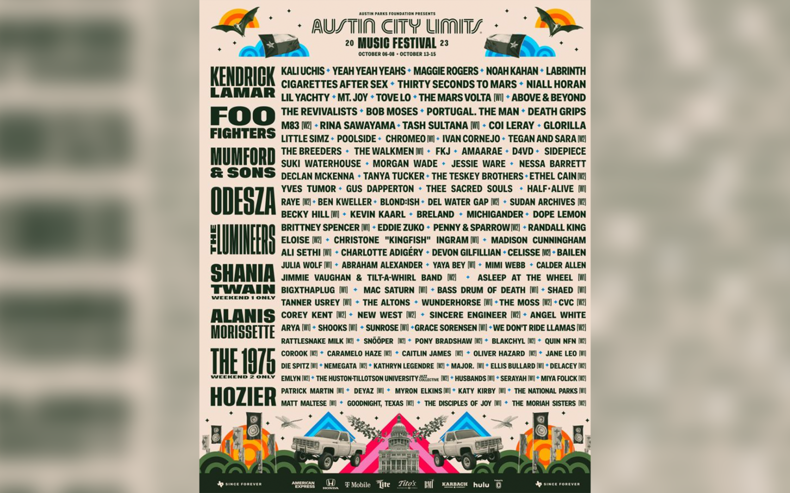 ACL Lineup