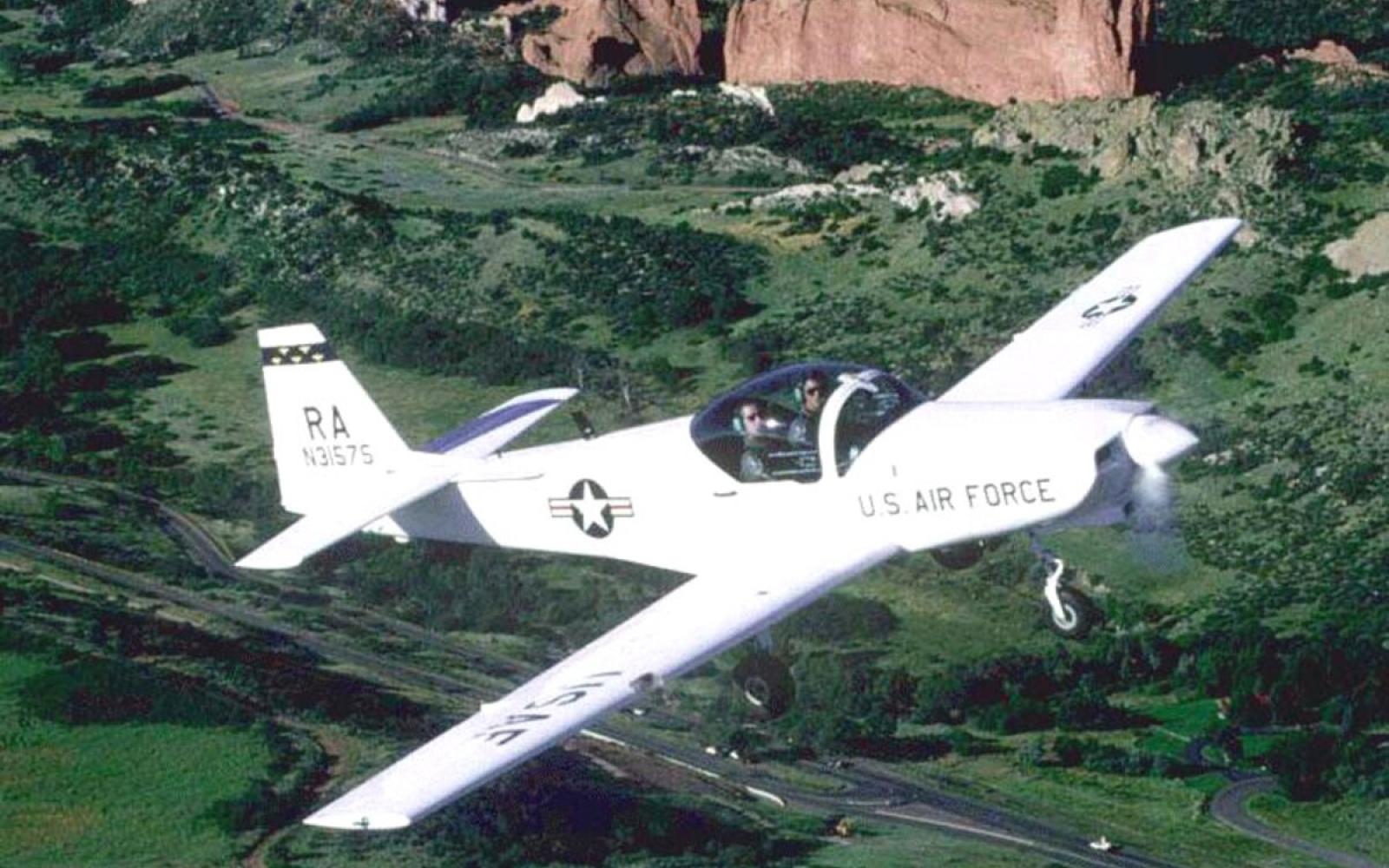The Slingsby T-3A Firefly that the USAF eventually had to destroy in place at Hondo.