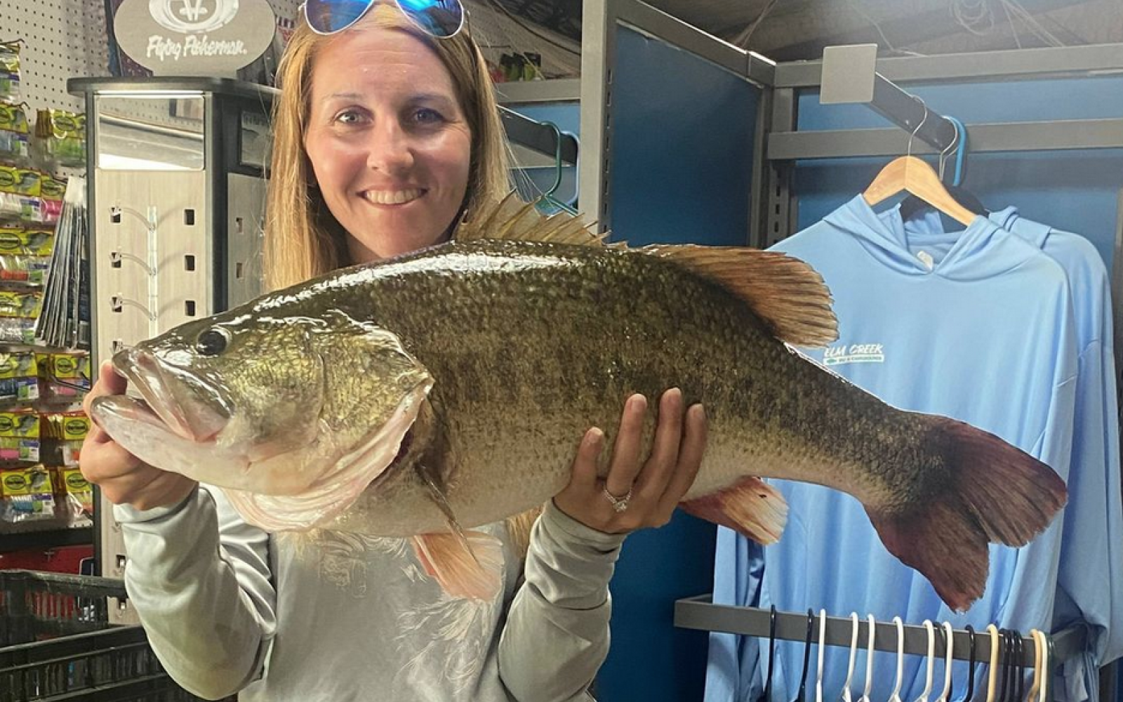 Roxy McFadden's 11.03 lb Ivie Elite Sharelunker Bass (Courtesy/Inland Fisheries)
