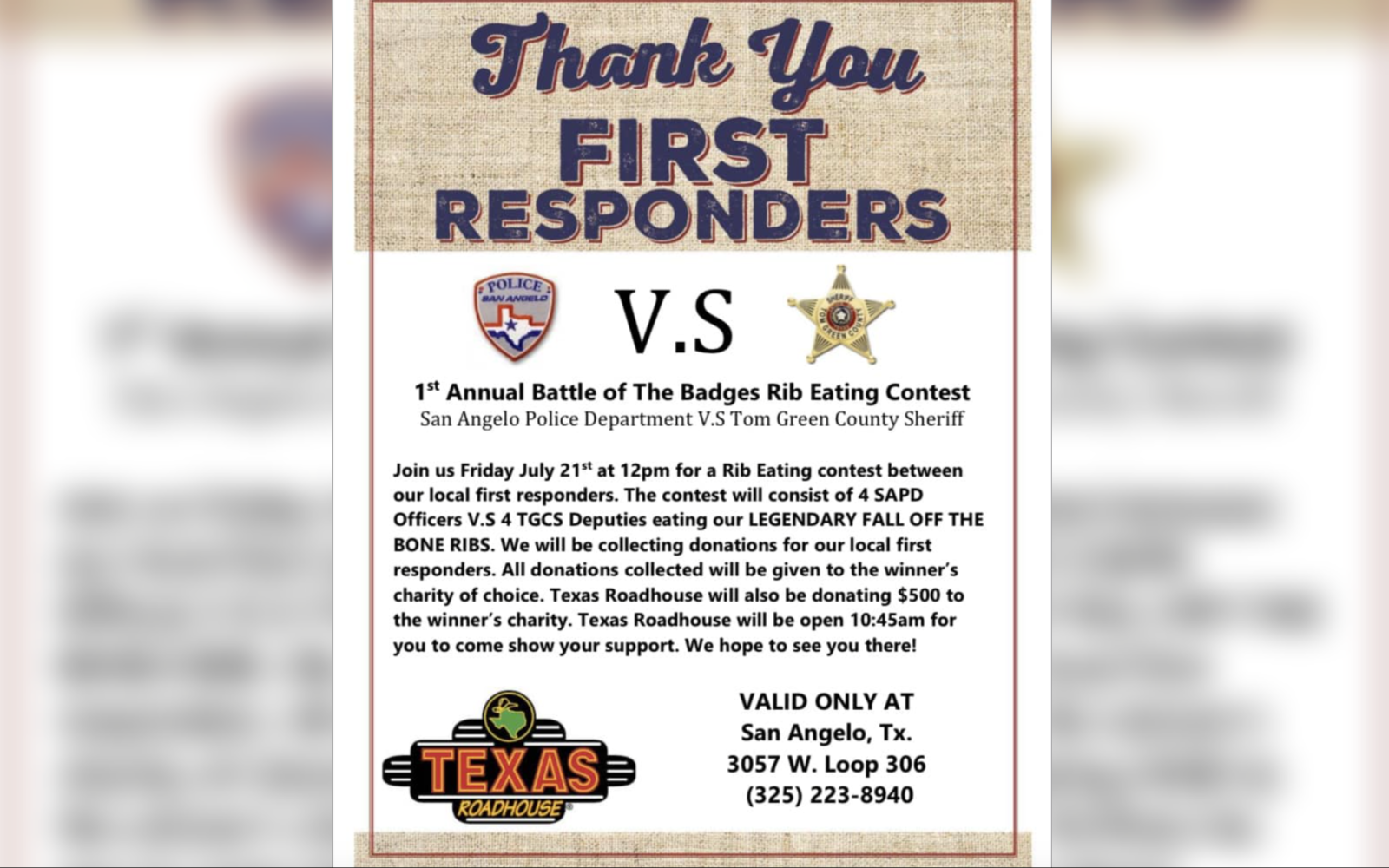 Battle of the Badge Rib Eating Contest