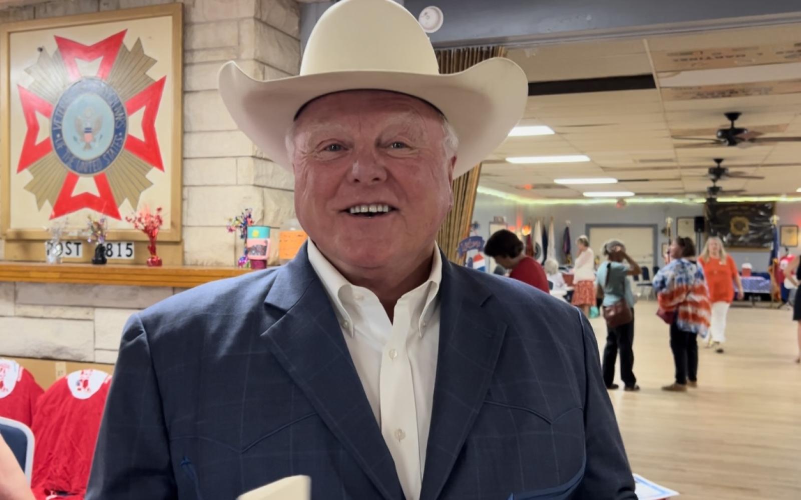 Texas Ag Commissioner Sid Miller in San Angelo at SARW 7.10.23 (LIVE! Photo/Yantis Green)