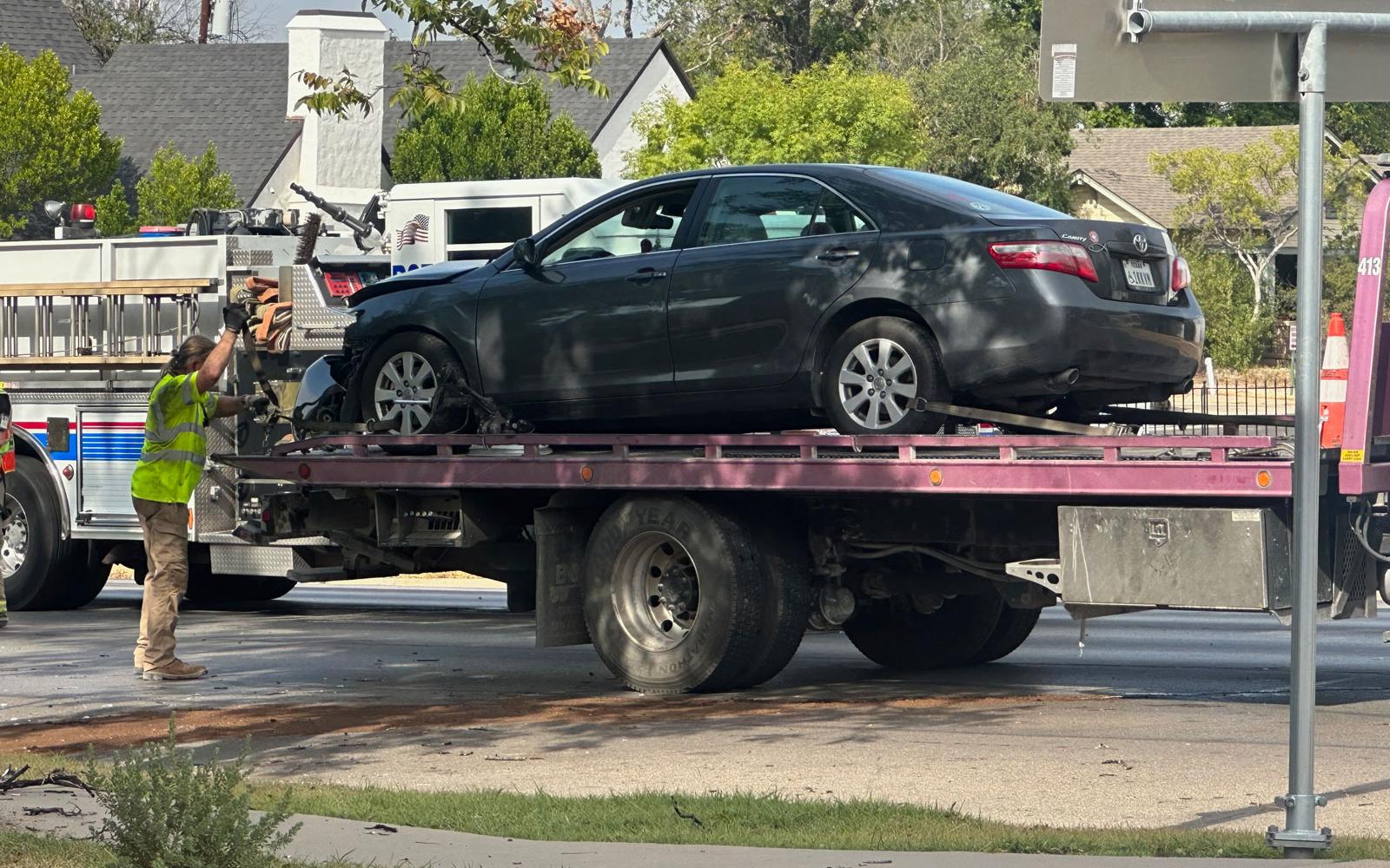 At around 5 p.m. Sunday, a driver of a Toyota Camry veered off the prepared surface on S. Abe St. and destroyed a power pole.