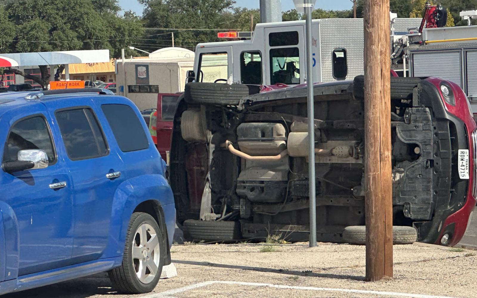 Hyundai Flips in Wild Crash Near Old H-E-B