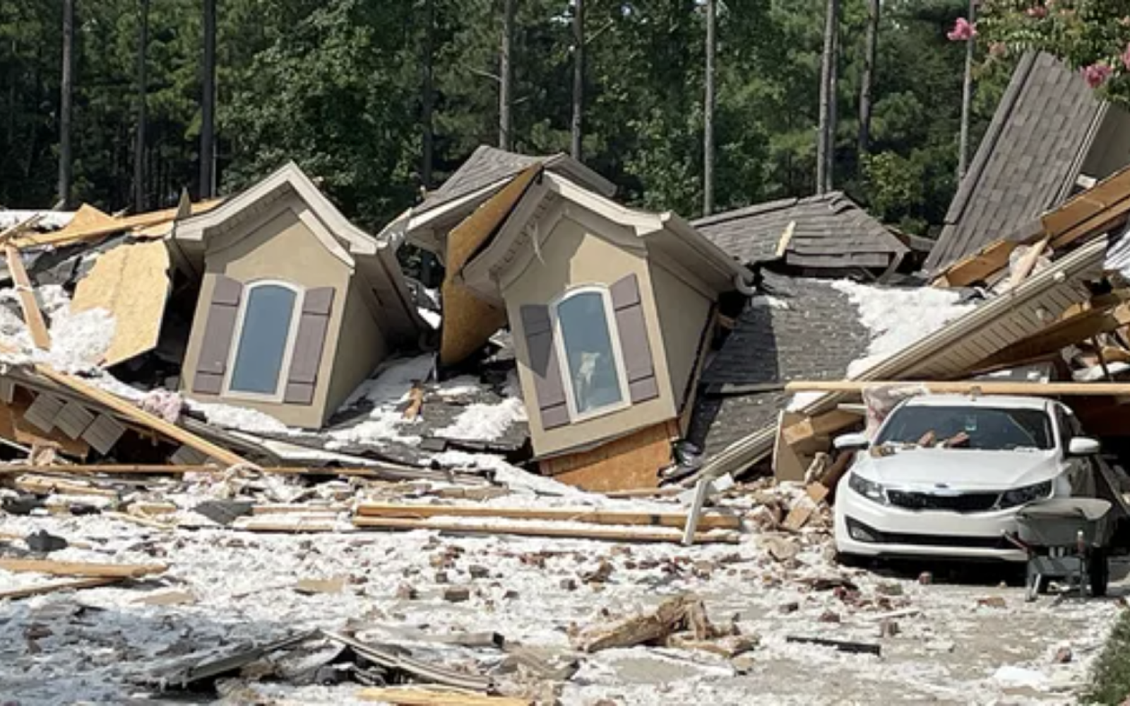 Home of Tennessee Titans Cornerback Caleb Farley that exploded in North Carolina on Tuesday