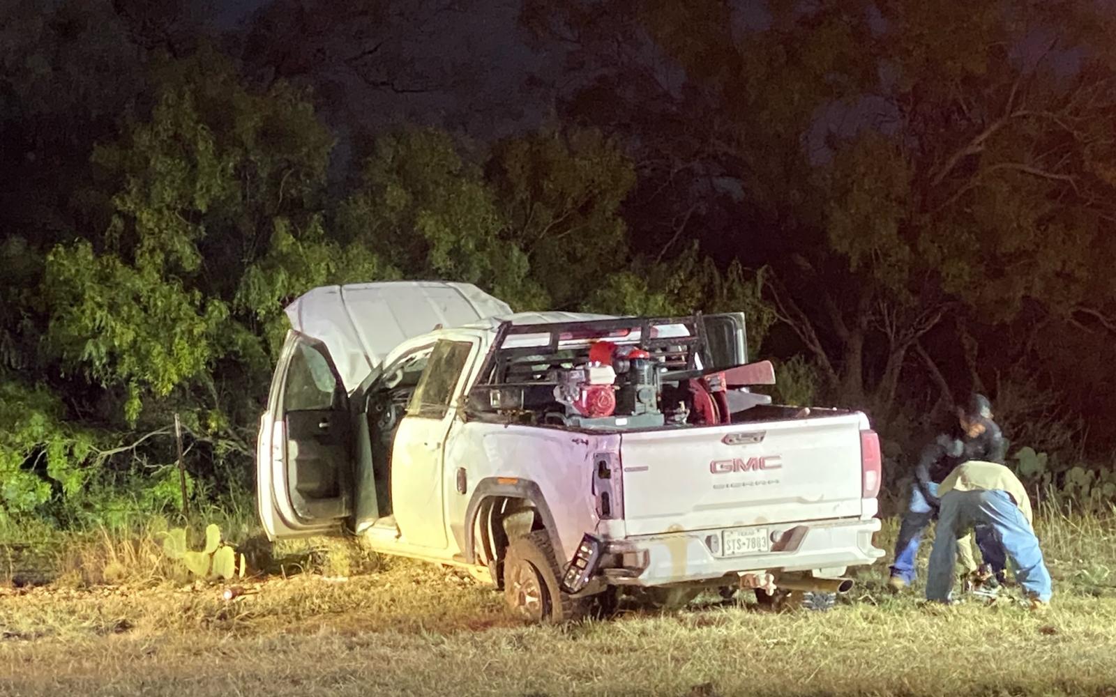 Rollover Crash FM2288 11/25/23 (Live Photo James Bouligny)