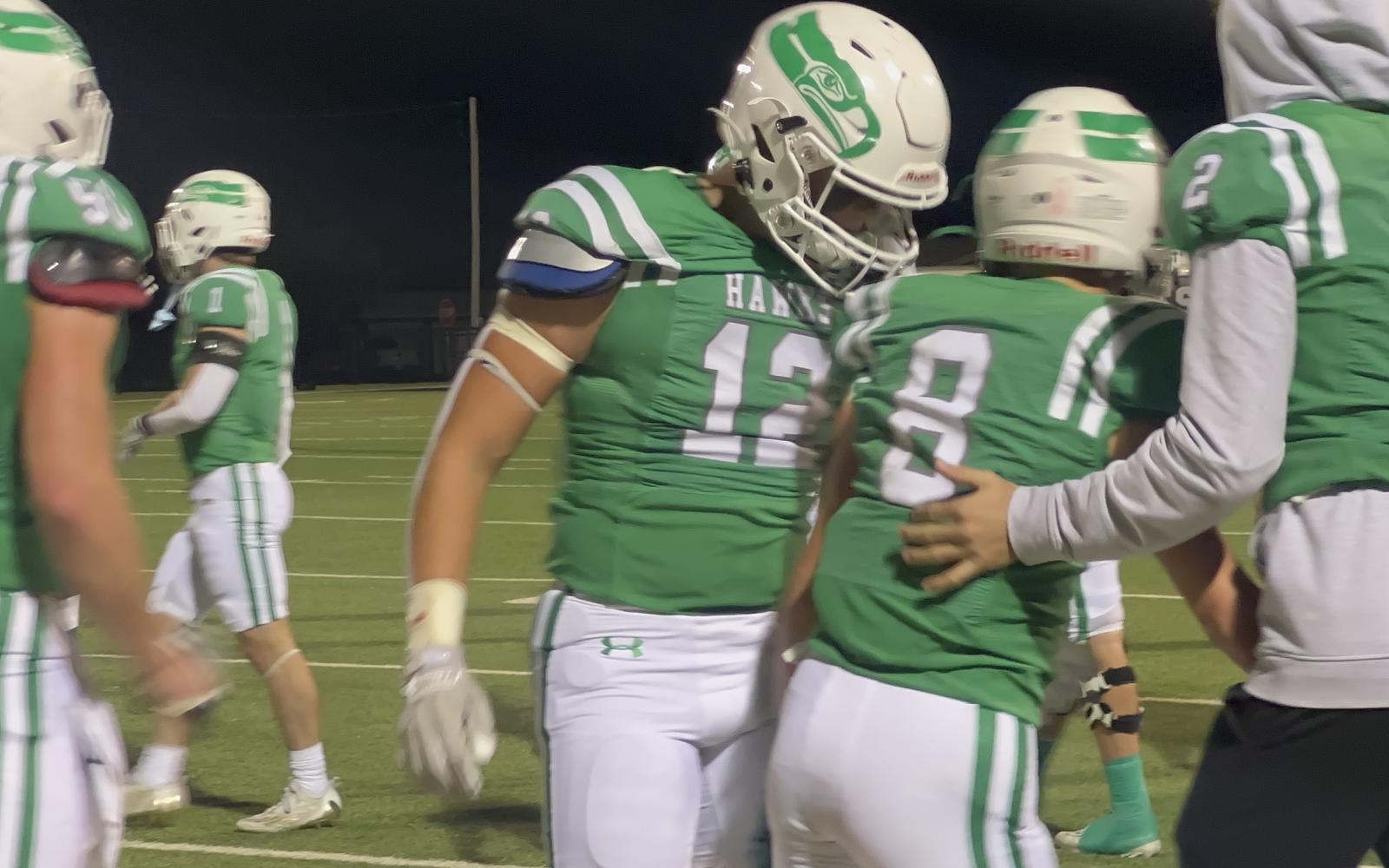 Wall Hawks Brylan White (left) and Briggs Jones (right) in action versus Childress 2023