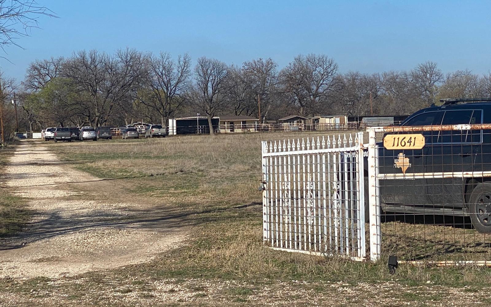 The entrance to the residence on some acreage where the murder-suicide took place.