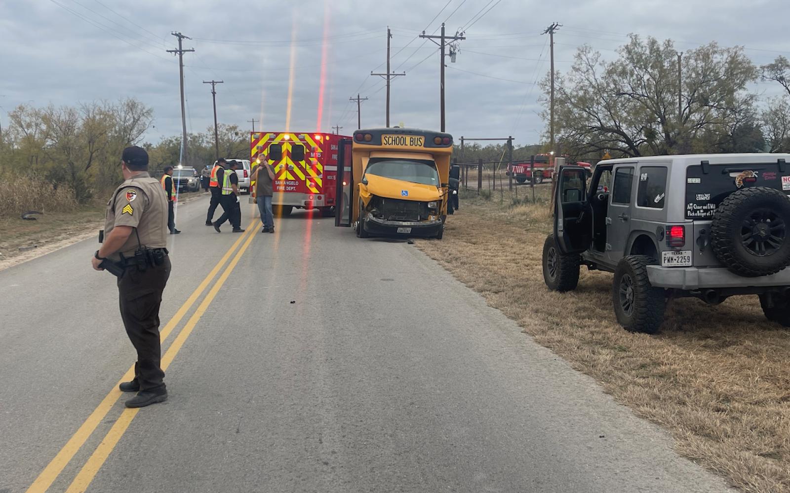 School Bus Smashes into 18-Wheeler on Dec. 12, 2023