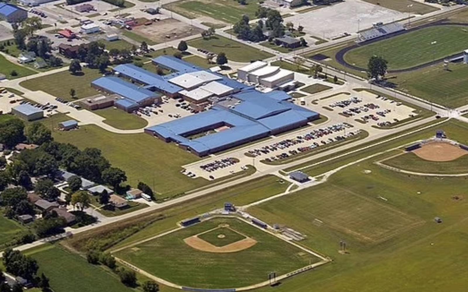 bird eye shot of Perry High