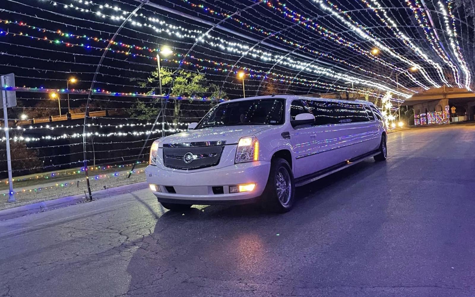 Limo during Christmas Light Tour