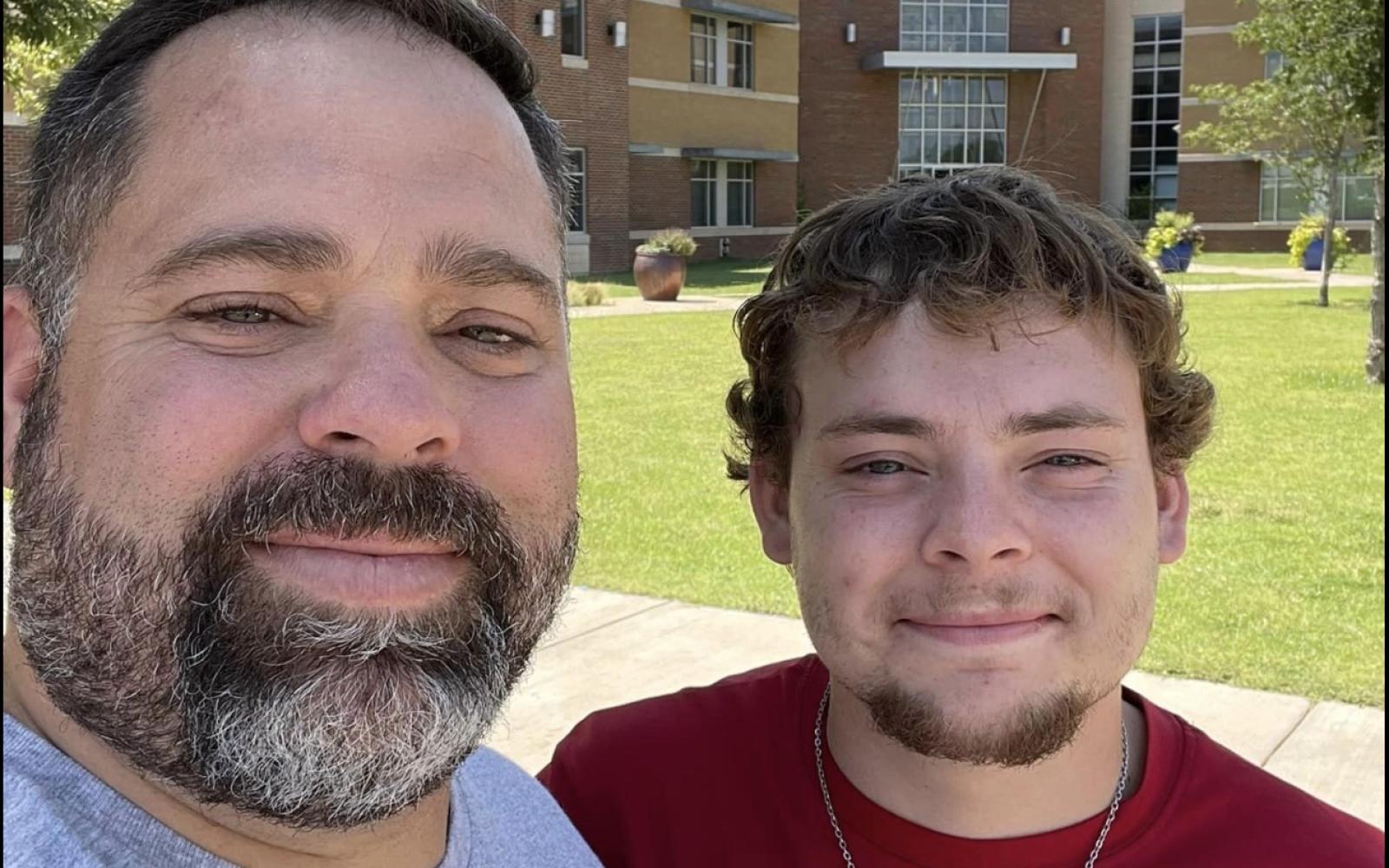 Pettit and his son Andrew