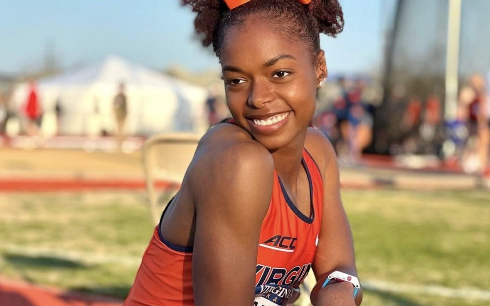 Posing for University Track Photo