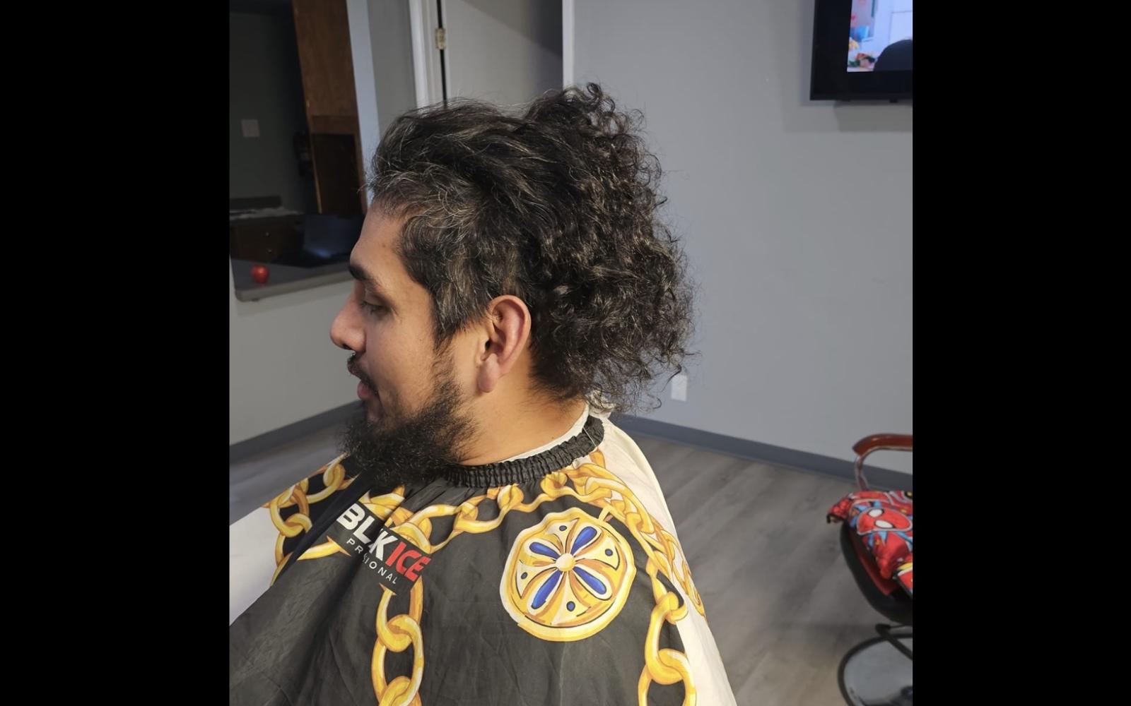 One of Bryan's Clients in for a Cut