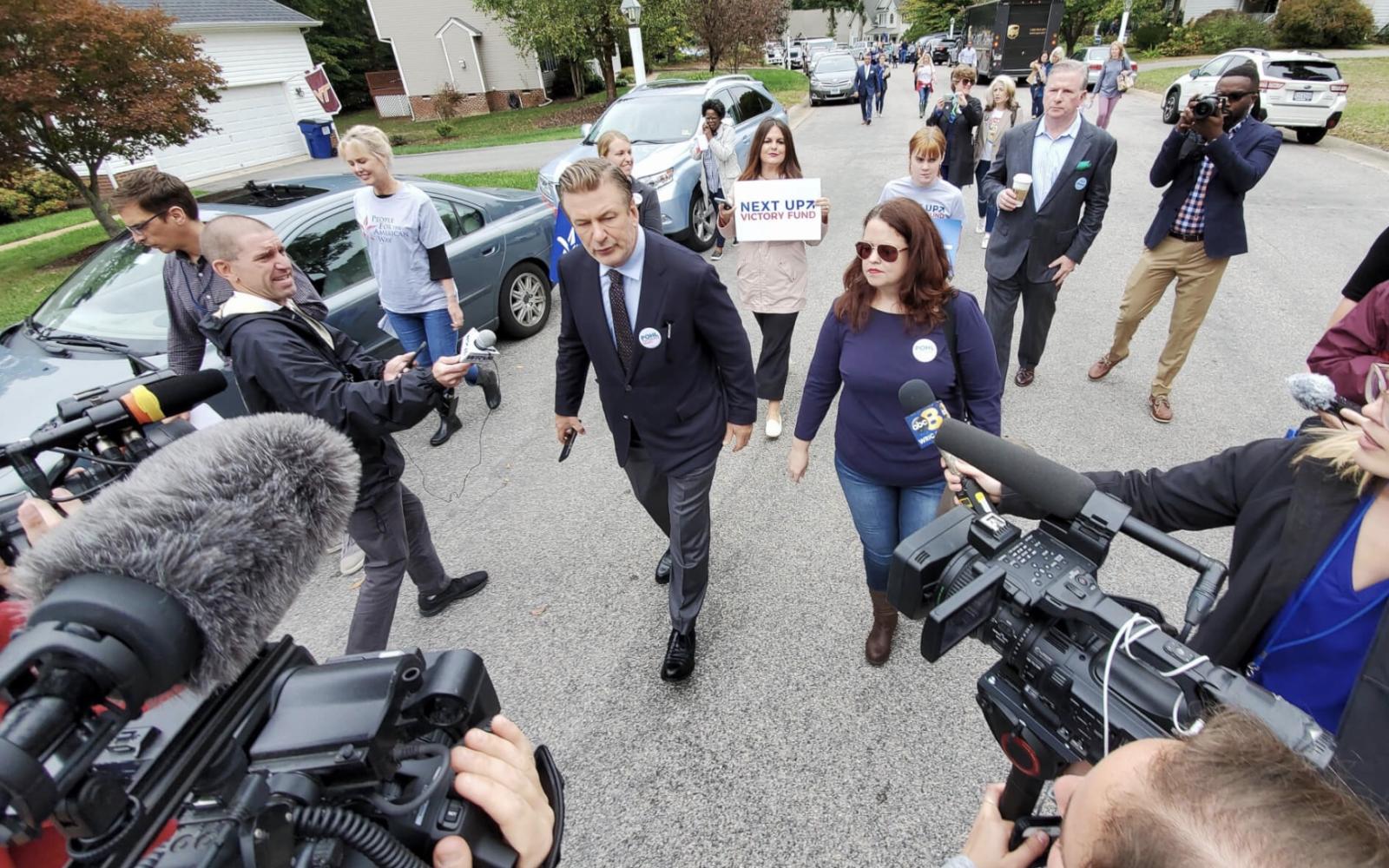 Alec Baldwin Fends off Reporters