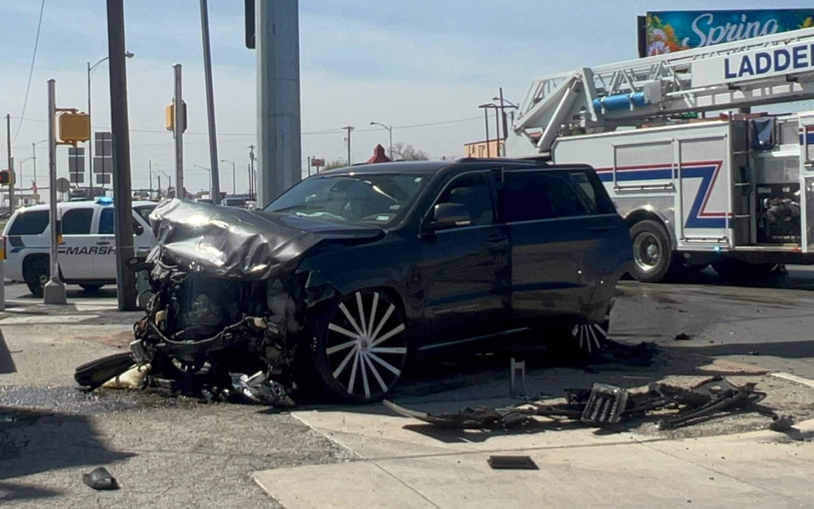 Meanwhile, northbound was a driver of a gray Jeep Cherokee. When the driver of the Chrysler 300 turned, she did not yield to the northbound Cherokee and the two vehicles collided.