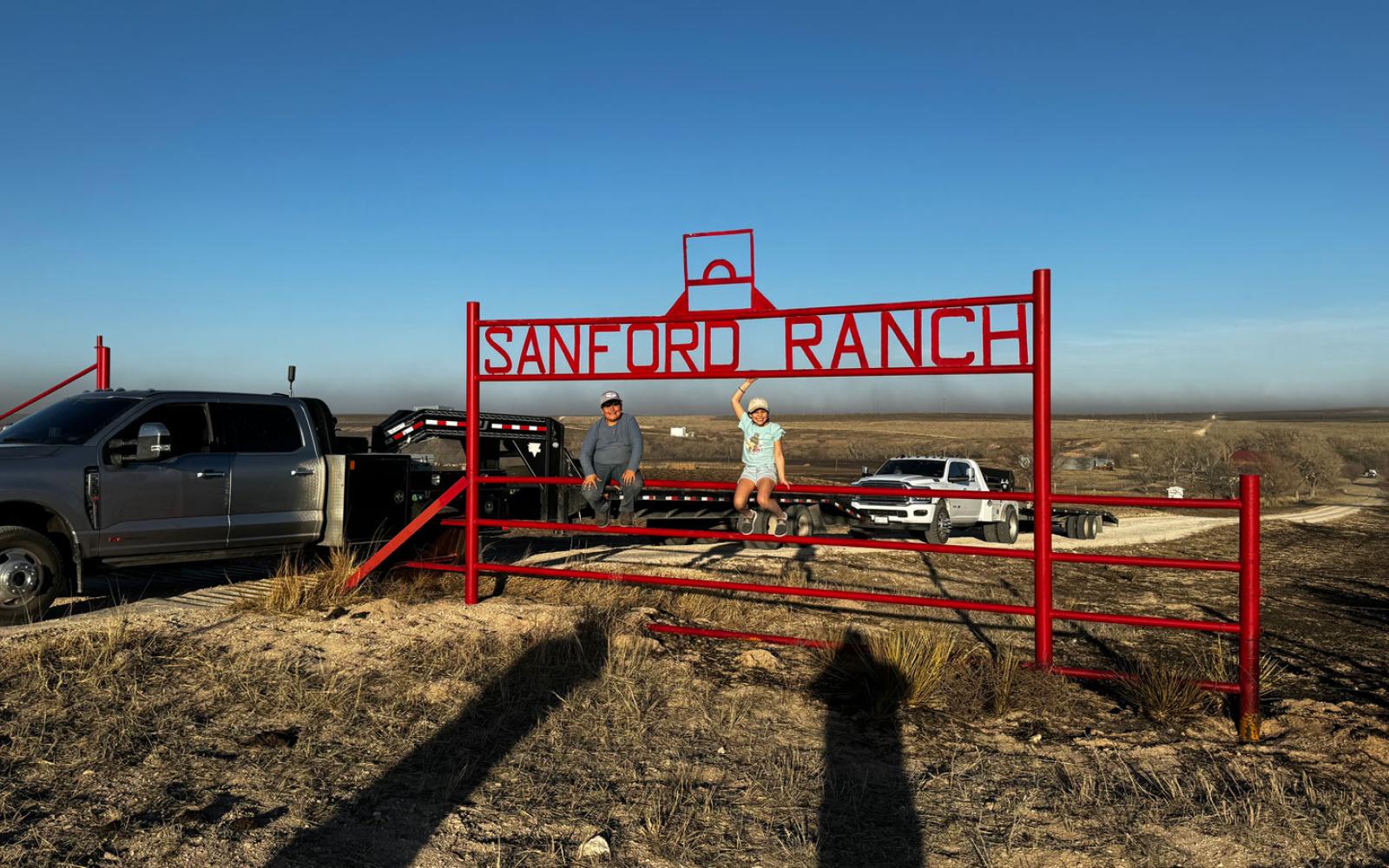 The Sanford Ranch in the Panhandle receiving relief for the Palmer Feed operation in San Angelo.