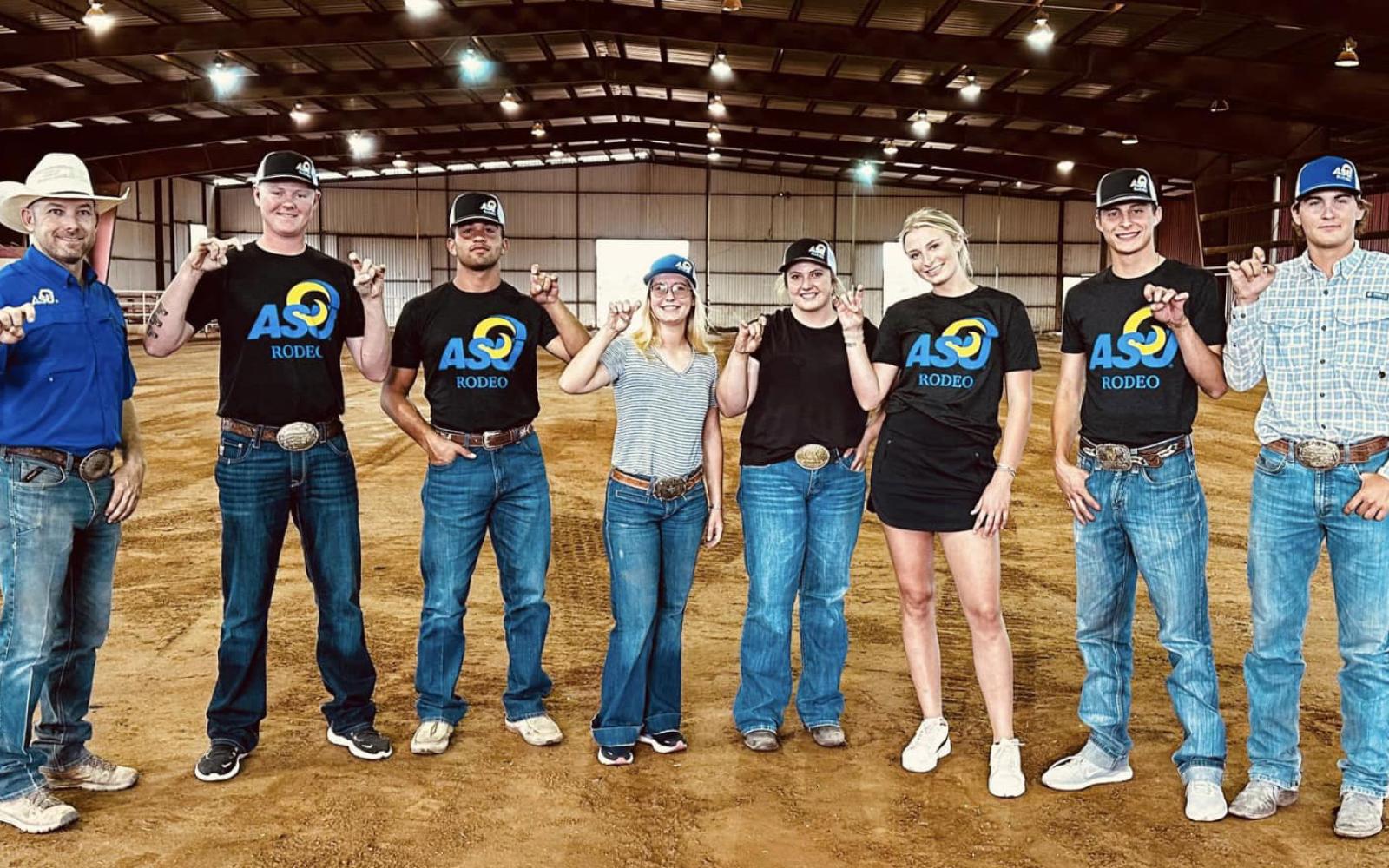 The 2023 Angelo State University Rodeo Team of 2023-2024