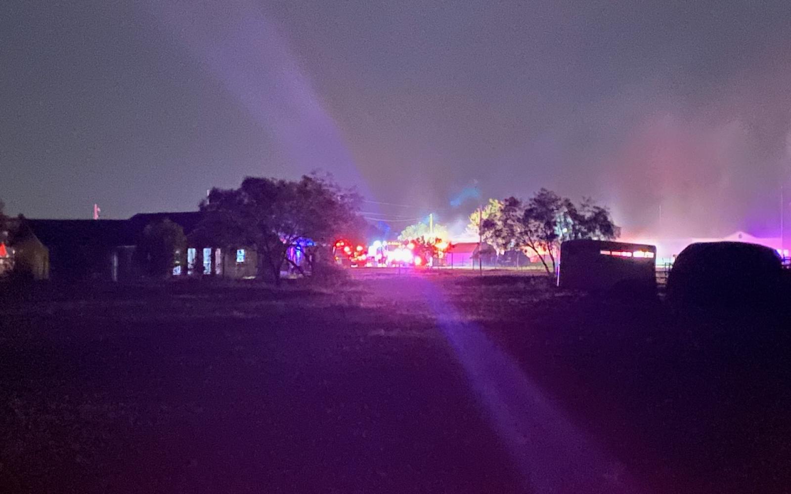 Fire northwest of Grape Creek on June 1, 2024