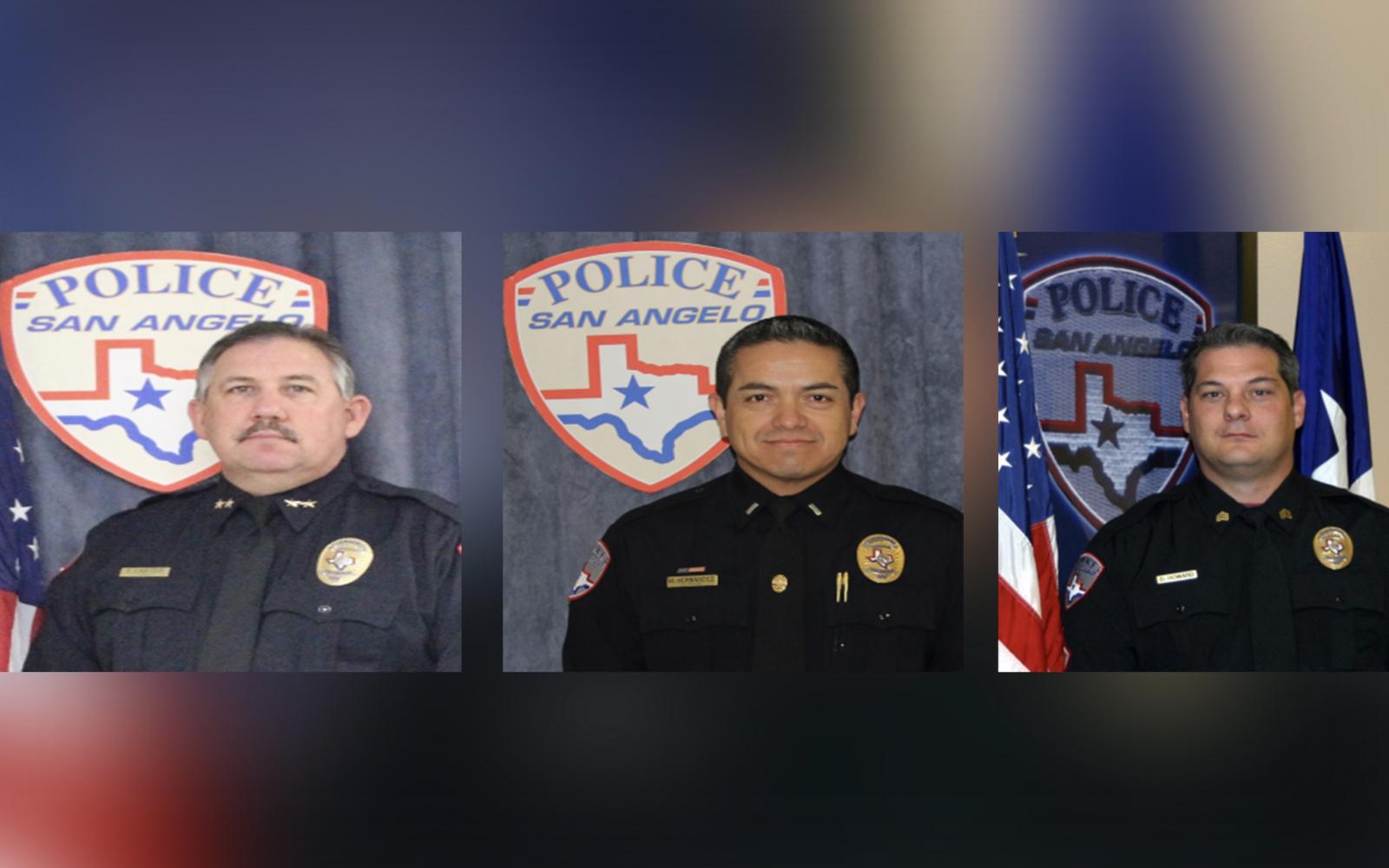 Former Chief Frank Carter (Left), Lt. Mike Hernandez (Middle), Assistant Chief David Howard (Right)