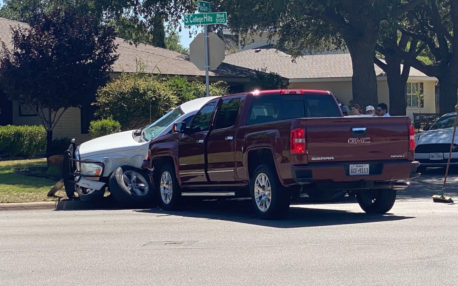 GMC Pickup Clobbers Ram Truck on July 4, 2024.