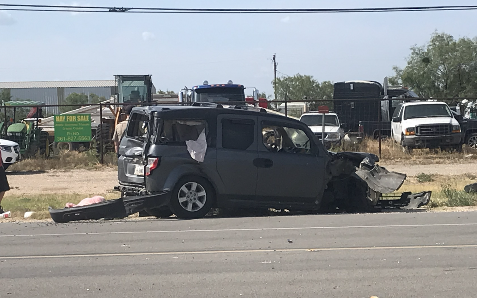 Crash at Grape Creek Road and FM 2105