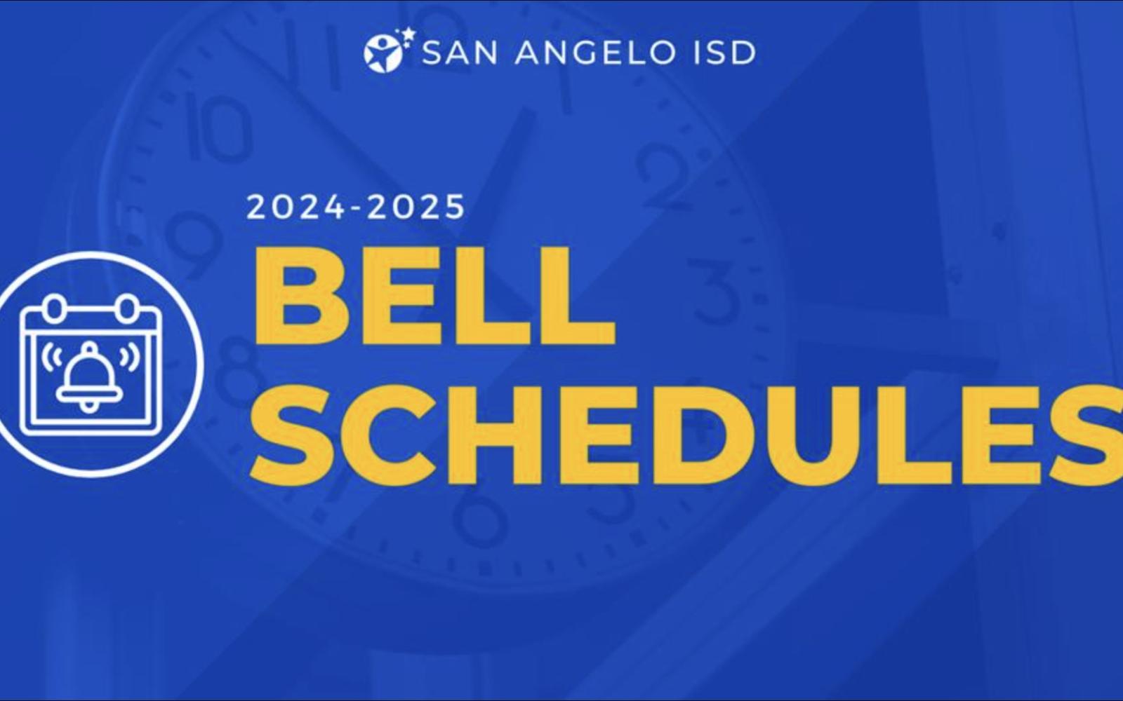 San Angelo ISD High School Bell Schedules 2024-2025