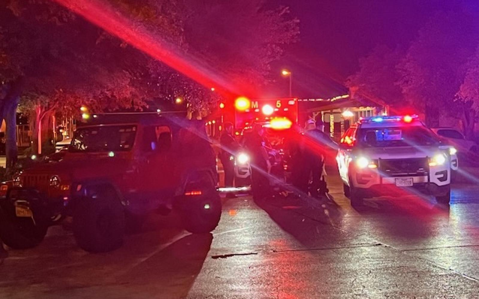 The incident occurred around 1:30 a.m., when at least five police units and an ambulance were seen responding to a chaotic scene in the bar's parking lot. 