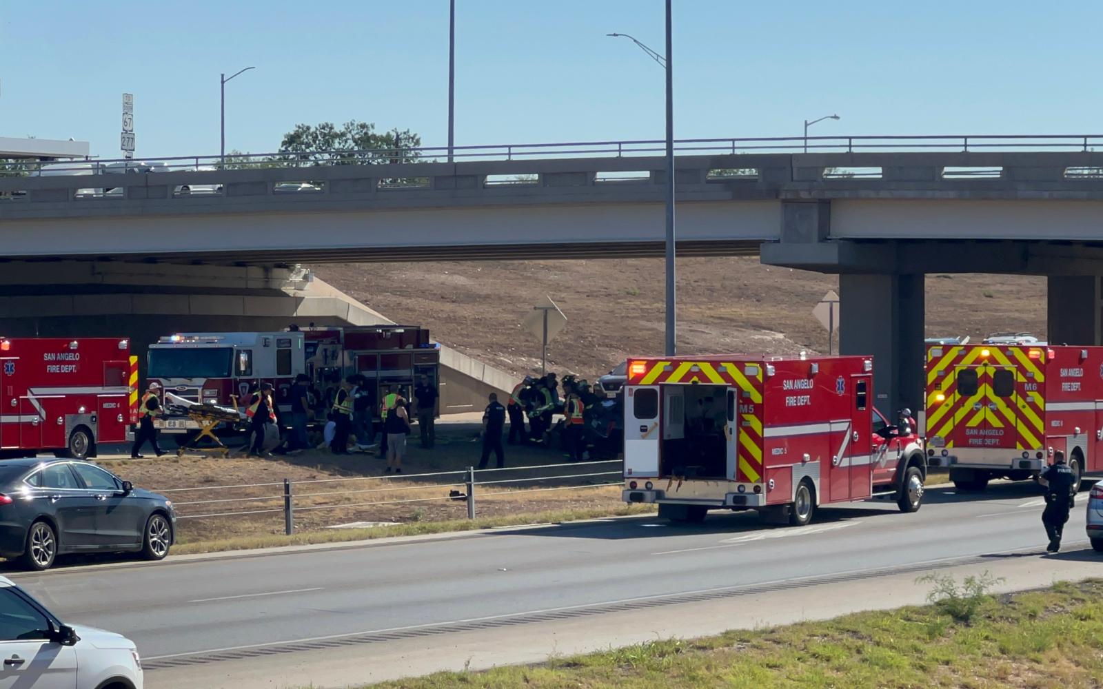 A rollover crash involving two vehicles occurred on Loop 306 at about 10 a.m. Friday morning.