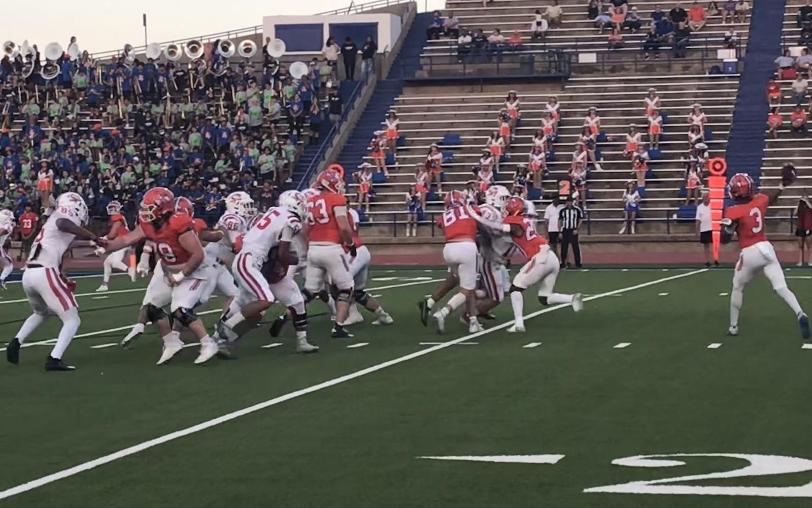 Central quarterback Christian English fires a pass against Belton on Friday, Sept. 20, 2024, at San Angelo Stadium.