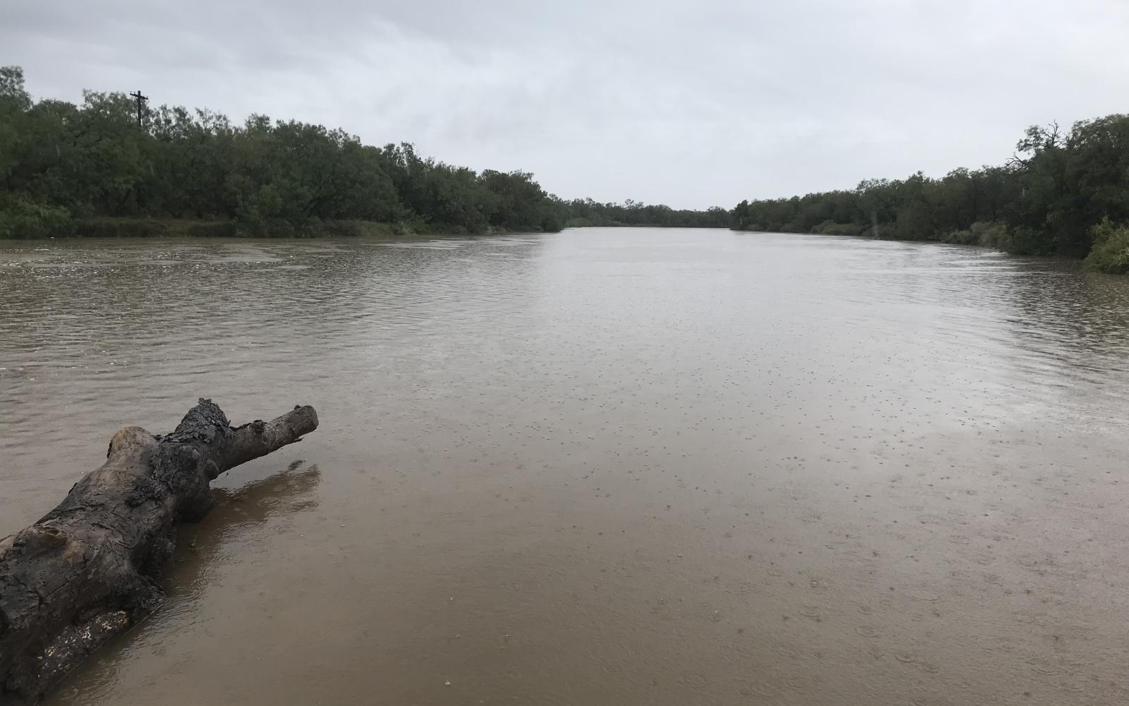Elm Creek in Ballinger was filled with water Tuesday, Sept. 3, 2024, after ongoing heavy rain in the area.
