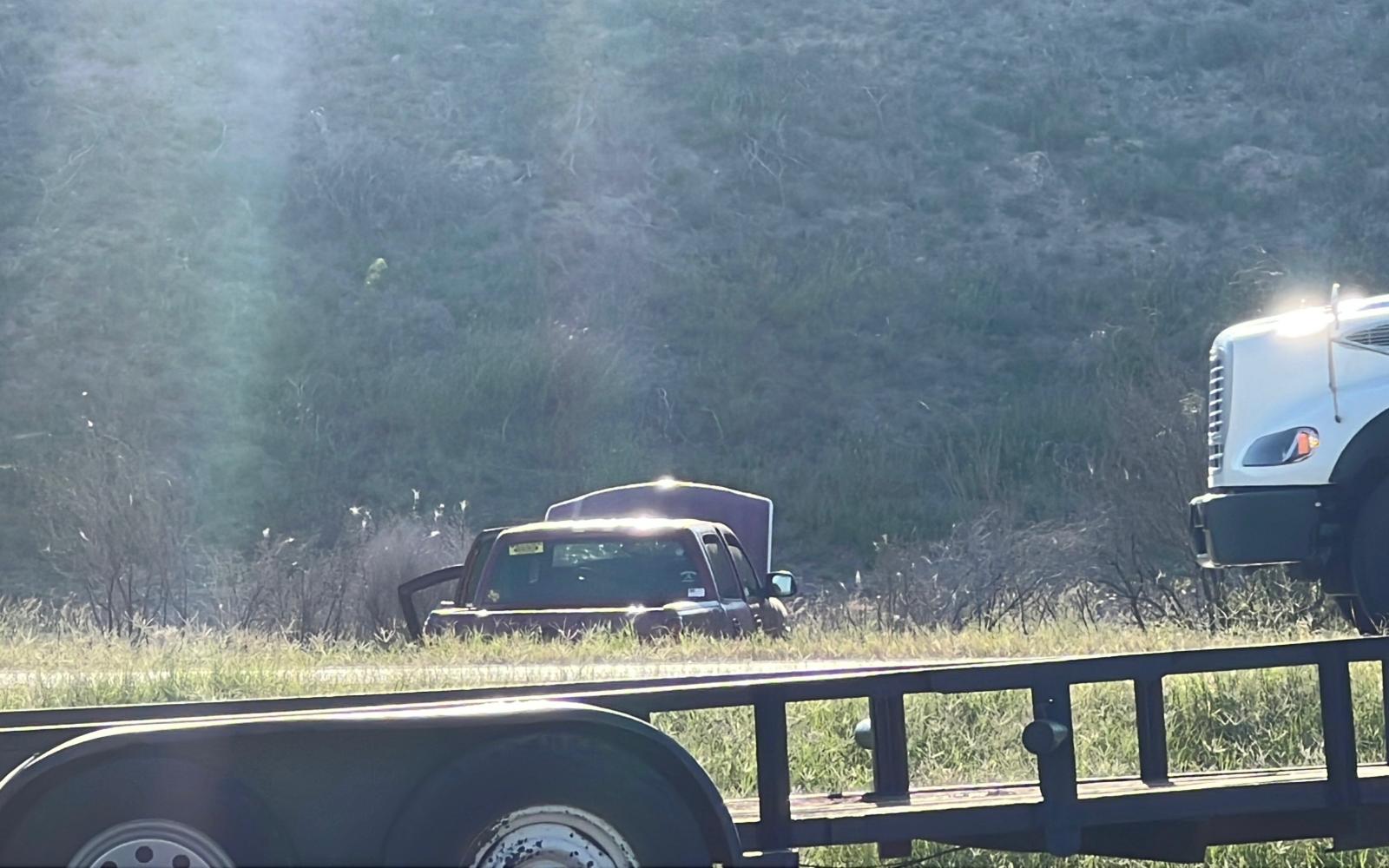 Two Pickups Collide on US 87 at FM 2105 on Oct 8, 2024.