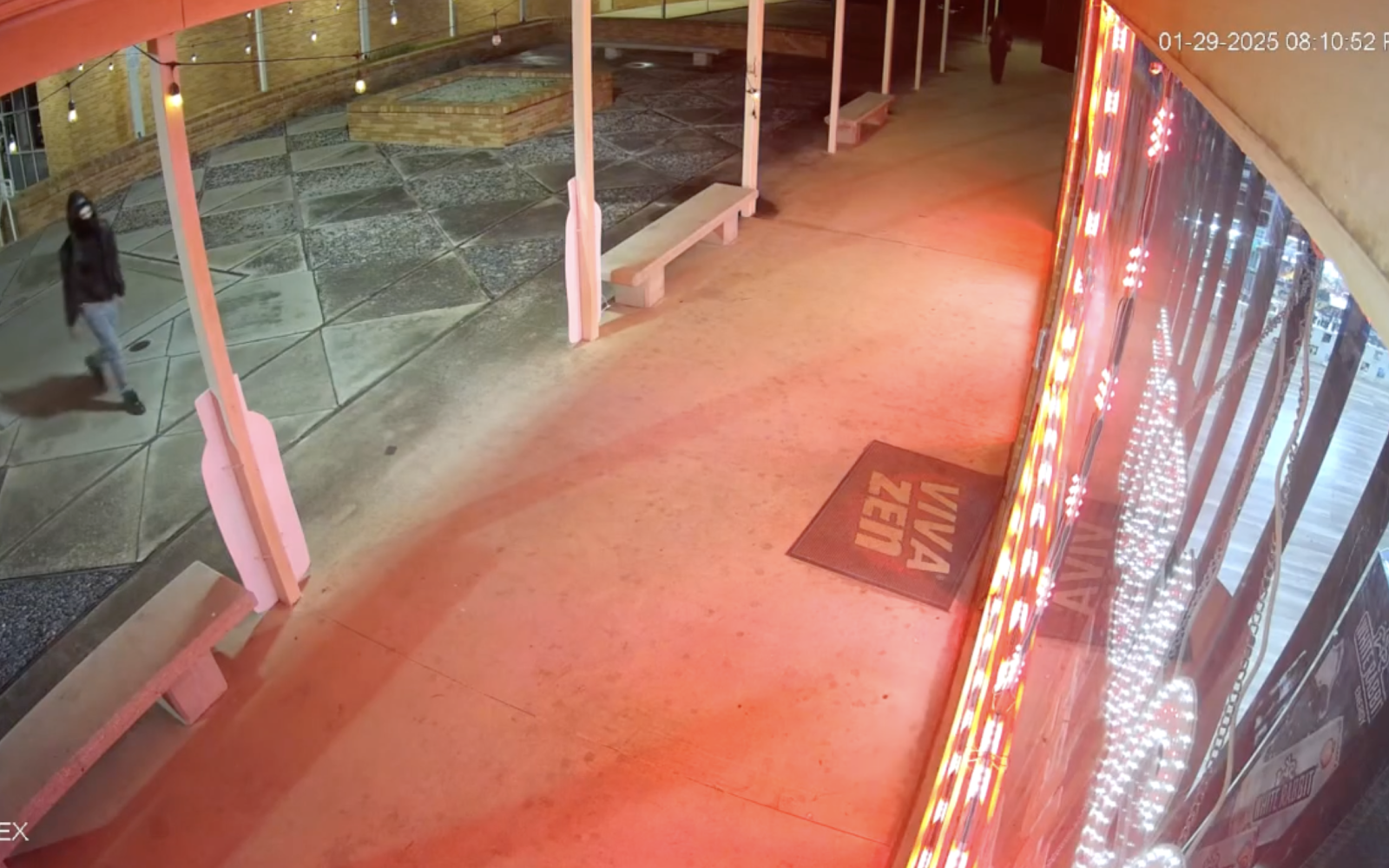 Authorities are searching for a suspect who robbed a local business at gunpoint last month.