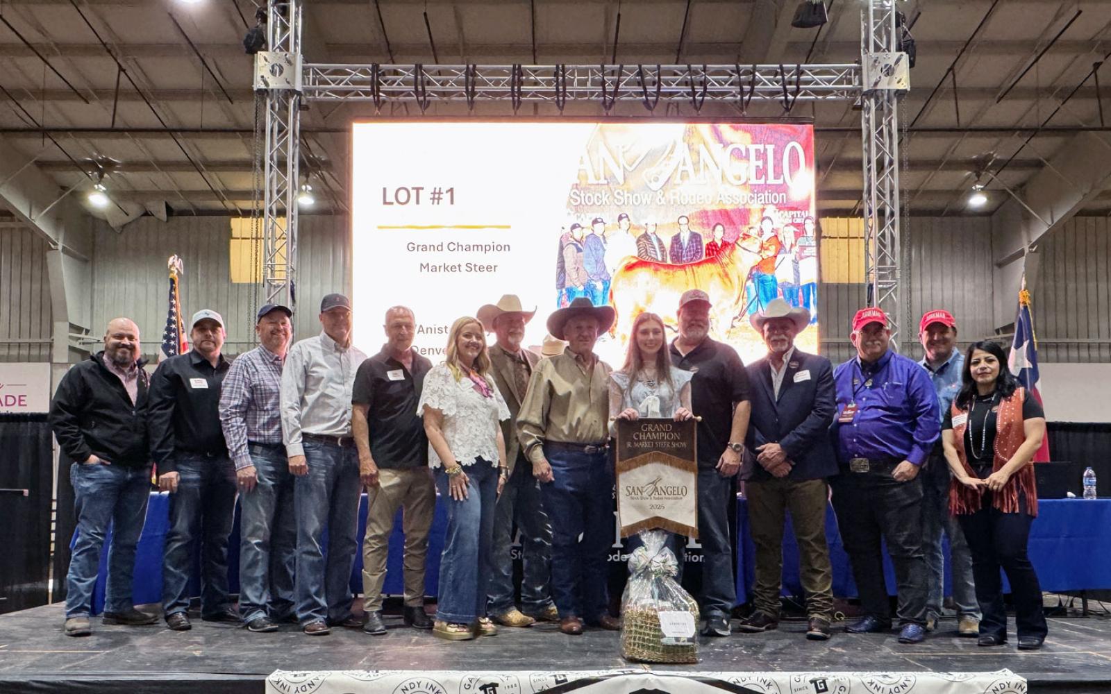 Grand Champion Steer, shown by Aniston Floyd of Denver City FFA for $52,000